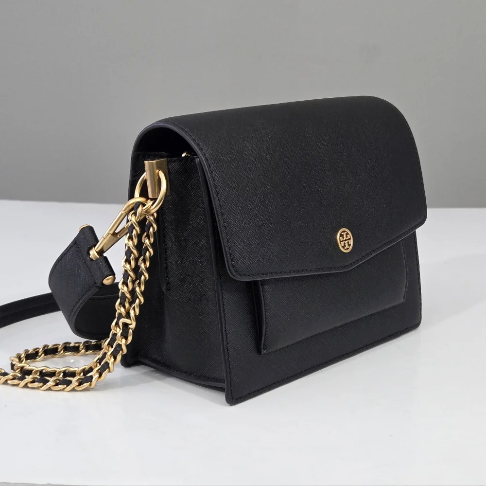 EXCELLENT TORY BURCH ROBINSON DOUBLE STRAP CONVERTIBLE SHOULDER BAG